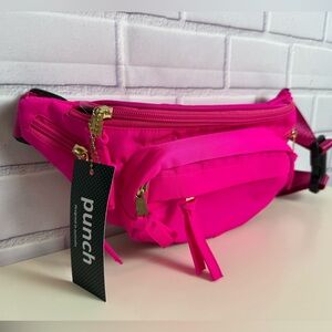 Punch Hot Pink Belt waist Bag Fanny Pack Adjustable Strap NWT